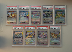 Sequential PSA 10 x6 PSA 9 x3 Eeveelution EX 2024 TERASTAL FESTIVAL Pokemon - Image 1