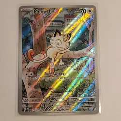 Pokemon TCG Meowth Phantasmal Flames- illustration Rare- 106/094 - Image 1