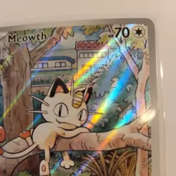 Pokemon TCG Meowth Phantasmal Flames- illustration Rare- 106/094 - Image 3