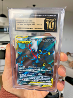 Pokemon Japanese Sun & Moon #181 Umbreon & Darkrai GX Tag Team CGC PRISTINE 10 - Image 2