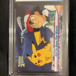 CGC 9.5 ( GM10) Off To Save The World Topps Pokemon Movie 2000 Lugia Ash Pika - Image 2
