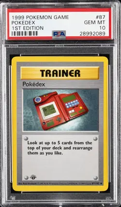1999 POKEMON BASE SET 1ST EDITION #87 POKEDEX PSA 10 - Image 1
