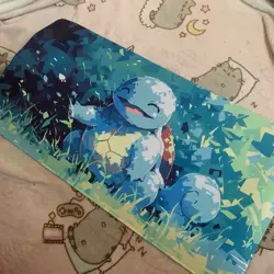 Squirtle Rubber Playmat Play Mat Tcg Trading Card Game Pokemon Cards Playing - Image 1