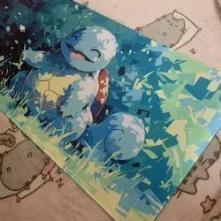 Squirtle Rubber Playmat Play Mat Tcg Trading Card Game Pokemon Cards Playing - Image 3