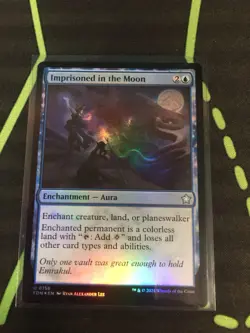 MTG Magic The Gathering Imprisoned In The Moon Foil FDN Blue Enchantment - Image 1
