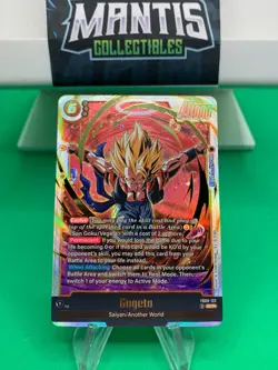 Gogeta FB09-122 Secret Rare Dual Evolution Dragon Ball Card English Fusion World - Image 1