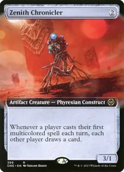 Zenith Chronicler EXTENDED - 399 - Rare - Phyrexia: All Will Be One ONE MTG - Image 1