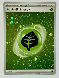 Pokemon TCG - Basic Grass Energy - 2024 Scarlet & Violet - SVE001 Cosmo Holofoil - Image 4