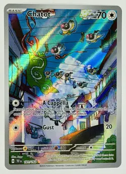 Pokemon TCG: Chatot 181/162 2024 Scarlet & Violet: Temporal Forces SV05:TEF IR - Image 2