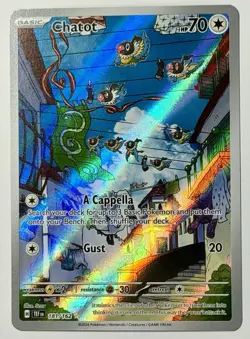 Pokemon TCG: Chatot 181/162 2024 Scarlet & Violet: Temporal Forces SV05:TEF IR - Image 3