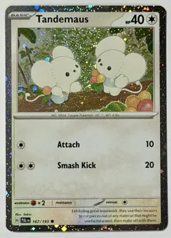 Pokemon TCG - Tandemaus 167/193 - 2023 Paldea Evolved SV02:PAL C - Cosmo Promo - Image 1