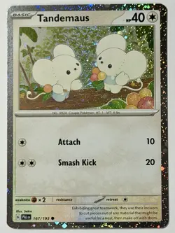 Pokemon TCG - Tandemaus 167/193 - 2023 Paldea Evolved SV02:PAL C - Cosmo Promo - Image 3