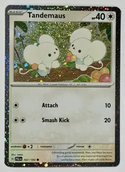 Pokemon TCG - Tandemaus 167/193 - 2023 Paldea Evolved SV02:PAL C - Cosmo Promo - Image 4