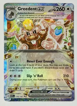Pokemon TCG - Greedent ex 179/197 - 2023 S&V:Obsidian Flames SV03:OBF RR - Image 1