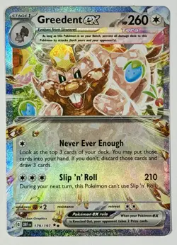 Pokemon TCG - Greedent ex 179/197 - 2023 S&V:Obsidian Flames SV03:OBF RR - Image 4