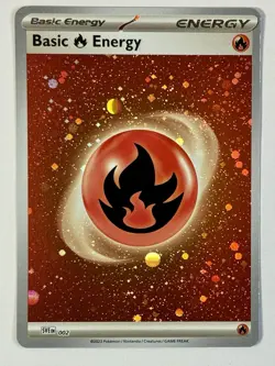 Pokemon TCG - Basic Fire Energy - 2024 Scarlet & Violet - SVE002 Cosmo Holofoil - Image 1