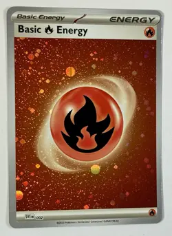 Pokemon TCG - Basic Fire Energy - 2024 Scarlet & Violet - SVE002 Cosmo Holofoil - Image 2