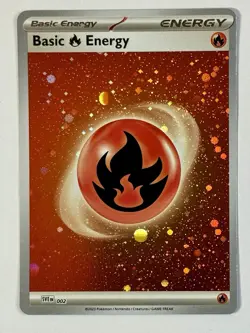 Pokemon TCG - Basic Fire Energy - 2024 Scarlet & Violet - SVE002 Cosmo Holofoil - Image 3
