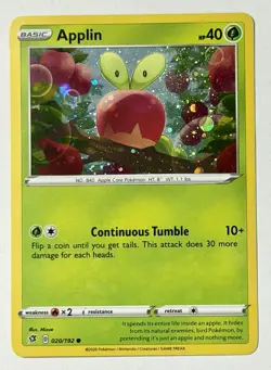 Pokemon TCG - Applin 020/192 - 2020 Sword & Shield: Rebel Clash SWSH02:RCL Cosmo - Image 3