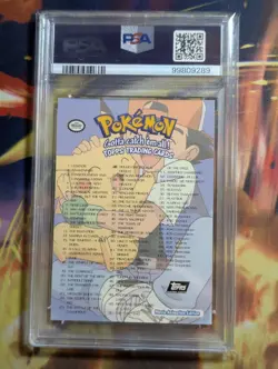 PSA 9 Pokemon Checklist 1999 Topps Movie Edition T.V. Graded Card - Image 2