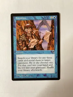 Intuition #70 Magic The Gathering MTG 1997 Tempest Card LP - Image 2
