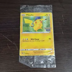Pikachu 028/078 Pokemon GO Holo Rare Promo Wild Charge 70 HP Pokemon TCG Card - Image 1