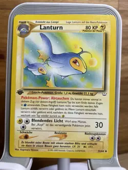 Pokemon Neo Revelation German Lanturn 1st Edition Uncommon 80 HP Card 32/64 - Image 1