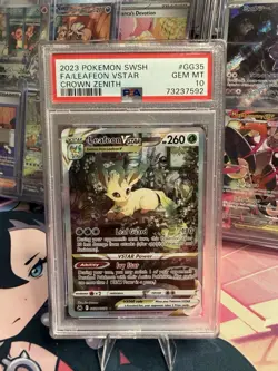 POKEMON LEAFEON VSTAR GG35/GG70 GALARIAN GALLERY CROWN ZENITH PSA 10 GEM MINT - Image 1