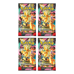 Pokemon 🇫🇷 4x Booster ME2.5 Heros Transcendants ME02.5 Mega-Evolution Preco - Image 1