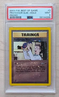 2002 Pokemon Professor Elm Best of Game Holo Promo #3 PSA 9 - Image 1