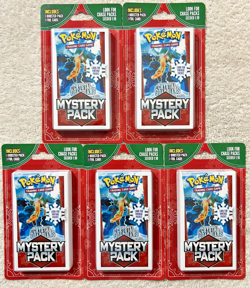 5x POKEMON MYSTERY PACK CRYSTAL GUARDIANS CHASE PACKS 1:10 LOOK FOR VINTAGE PACK - Image 1