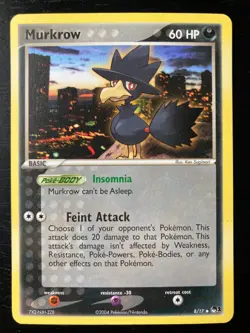 Pokemon Non-Holo Murkrow 8/17 Pop Series 1 Excellent Near-Mint Condition - Image 1