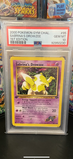 Pokemon Gym challenge 1st edition Sabrina’s Drowzee PSA 10 - Image 1