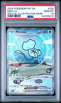 2024 POKEMON PAF EN-PALDEAN FATES SPECIAL ILLUSTRATION RARE #232 MEW EX PSA 10 - Image 1