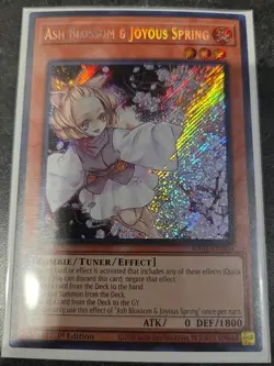 YuGiOh Ash Blossom & Joyous Spring - RA01-EN008 - Secret Rare - 1st Ed -NM/M - Image 1