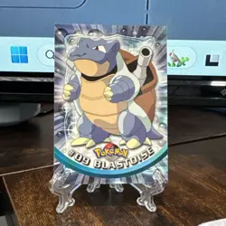 1999 Topps Pokemon TV Animation Series 1 Blastoise #9 Blue Logo Non Holo Card - Image 1