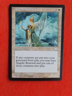 Angelic Renewal, MTG Weatherlight (1997) Common White Enchantment NM - Image 1