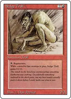 Magic MTG - Sedge Troll - Revised - 3eme Edition - EXC - EN - Image 1
