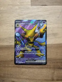 Pokemon Alakazam EX Full Art Ultra Rare Holo Card 188/165 Scarlet & Violet 151 - Image 1