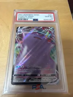 2021 Pokemon Shining Fates Ditto VMAX #051/072 SWSH Full Art Gem Mint PSA 10 - Image 1