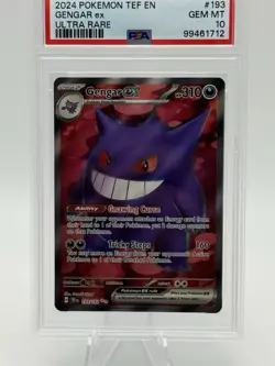 PSA 10 Gengar ex #193/162 Ultra Rare Full Art 2024 Pokemon S&V Temporal Forces - Image 1