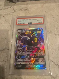 2017 POKEMON SUN & MOON #80 UMBREON GX PSA 10 - Image 1