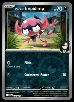 MARNIE'S IMPIDIMP - 134/182 Common Destined Rivals Pokemon Reverse Holo NM - Image 1