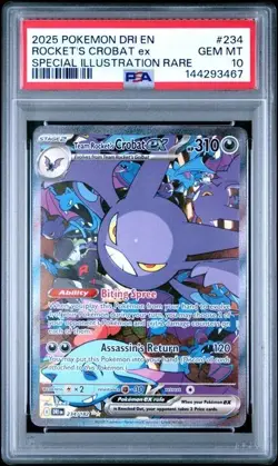 2025 POKEMON DRI EN-DESTINED RIVALS #234 ROCKET'S CROBAT ex SPECIAL ILLUSTRATION - Image 1