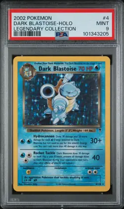 2002 POKEMON LEGENDARY COLLECTION #4 DARK BLASTOISE-HOLO PSA 9 - Image 1