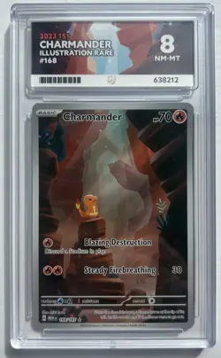 Pokemon Charmander 168/165 Scarlet Violet 151 ACE 8 English Illustration Rare - Image 1