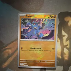 Pokemon TCG Riolu 050/131 Prismatic Evolutions Master Ball Pattern - Image 1