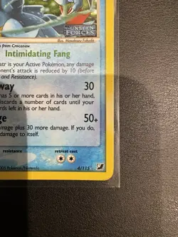 Feraligatr 4/115 Ex Unseen Forces Reverse Holo Rare Stamped Pokemon Card 2005 - Image 3