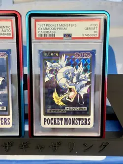 VOICE ACTOR SIGNED 1997 Pokemon CARD 129 130 Gyarados Prism Magikarp PSA 10 MINT - Image 3