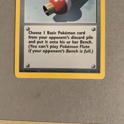 Pokemon TCG Flute Base Set Pokemon Card 86/102 Regular Uncommon - Near Mint NM - Image 3